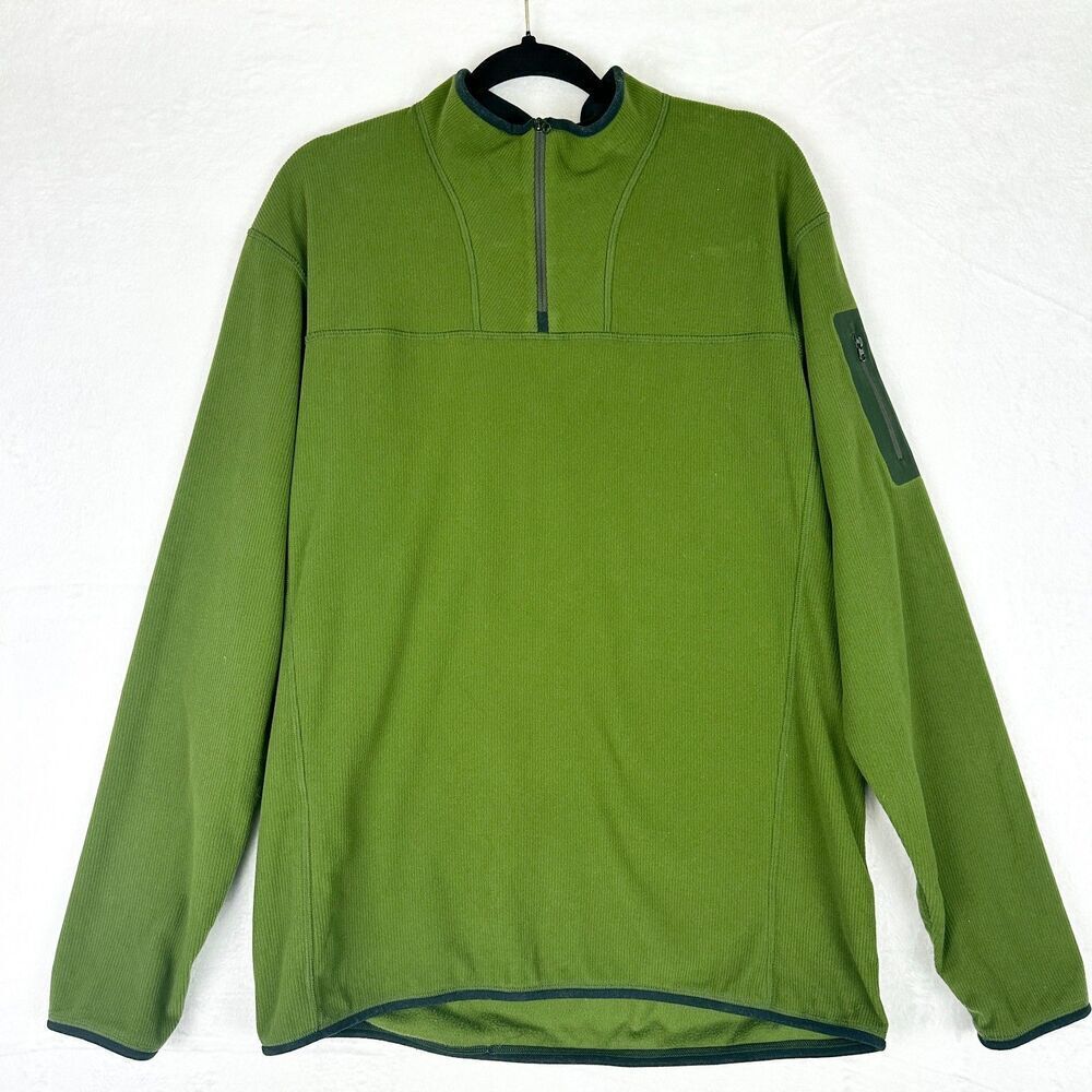 Arc'teryx Covert Polartec Fleece 1/4 Zip Men's Size Large Olive Green